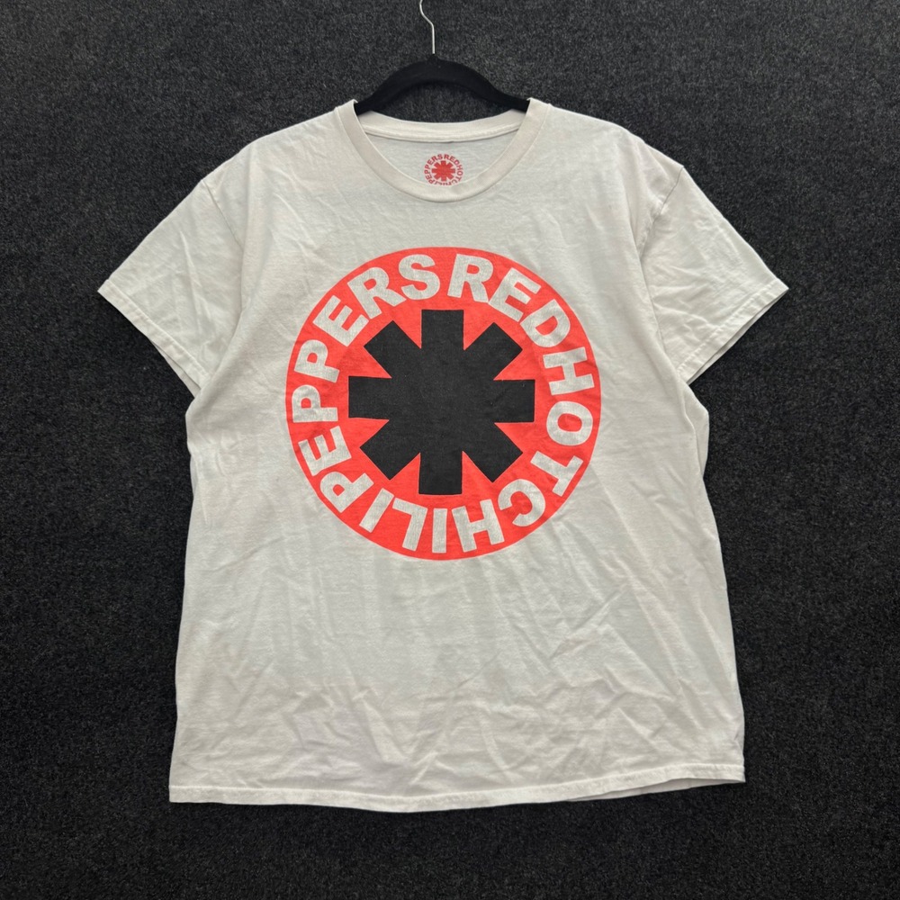 Red Hot Chili Peppers World Tour 2022 2023 T-Shirt Mens Medium White Graphic Tee